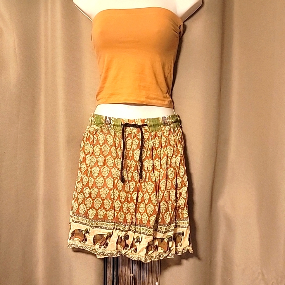 NWT Linen boho India Style Skirt